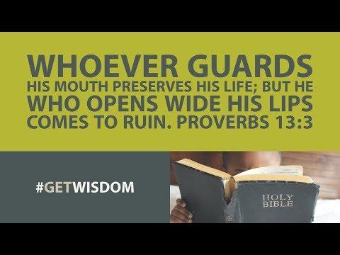 Proverbs | Get Wisdom Proverbs 13:3