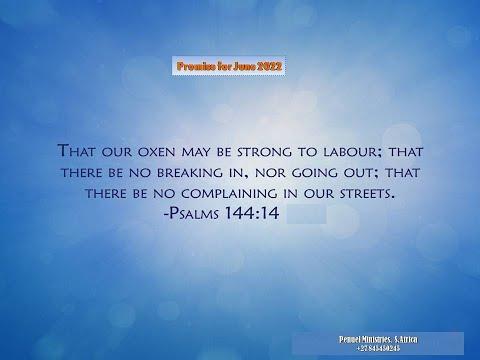 Promise for June 2022 - Psalms 144:14