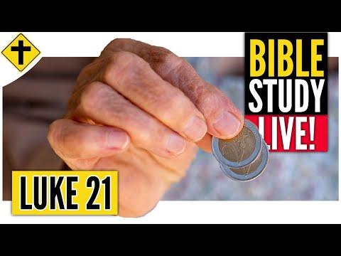 The Poor Widow's Offering (Luke 21: 1-4 Bible Study LIVE Stream)