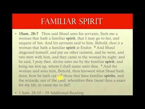 1-9-2016 Shabbath Lesson - Familiar Spirits: Leviticus 20:27
