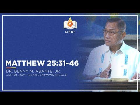 Matthew 25:31 - Dr. Benny M. Abante, Jr.