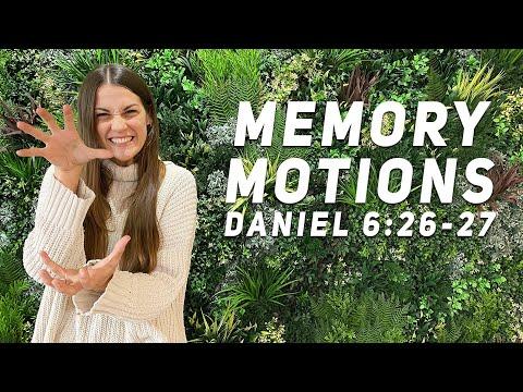 Daniel 6:26-27 Memory Motions