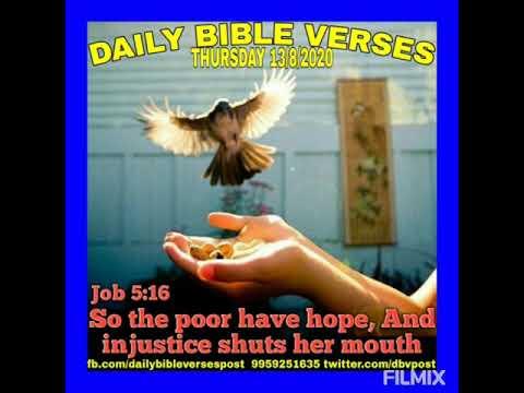 Daily Bible Verses.             Job 5:16