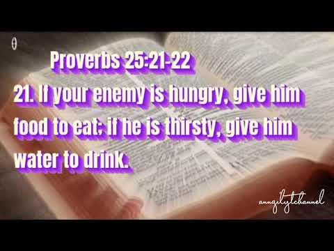 Memory Verse About Love Your Enemies Proverbs 25: 21 to 22