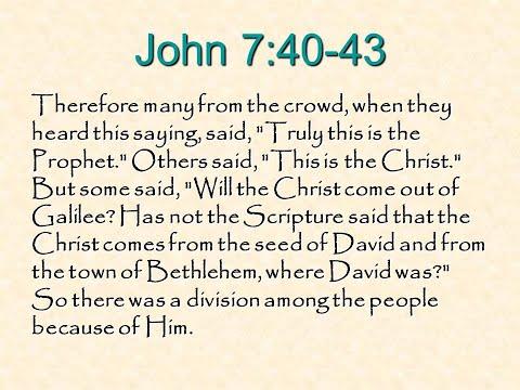 "Divided Opinions about Jesus" -- John 7:14-53
