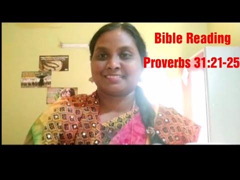 20 April 2021 Bible Reading, Proverbs 31:21-25