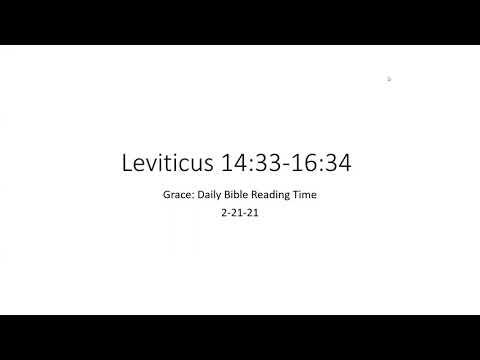 2-21-21 Leviticus 14:33-16:34