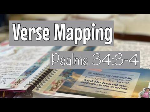 VERSE MAPPING || Psalm 34:3-4 ~ Scripture & Word Study