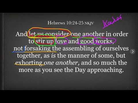 The Word for Today Hebrews 10:24-25