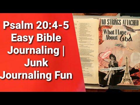 Easy Bible Journaling | Psalm 20:4-5 | Junk Journaling Fun