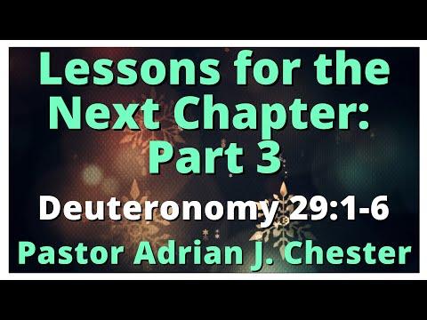 Lessons for the Next Chapter Part 3 - Deuteronomy 29:1-6 - 01/03/21 11:00 AM