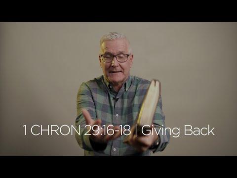 1 Chronicles 29:16-18 | Giving Back