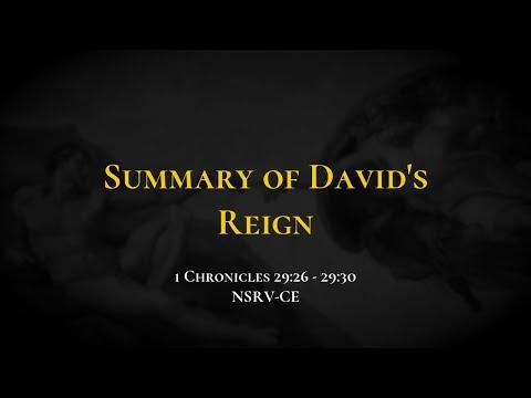 Summary of David's Reign - Holy Bible, 1 Chronicles 29:26-29:30