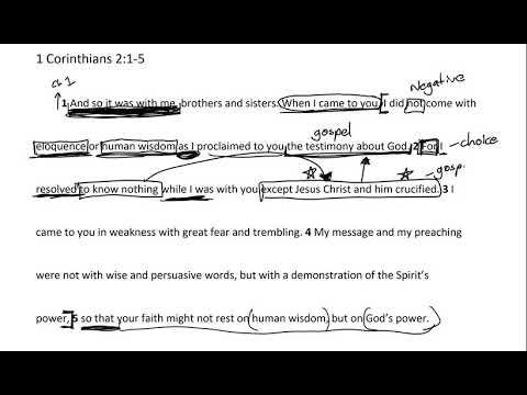 Passage Breakdown - 1 Corinthians 2:1-5
