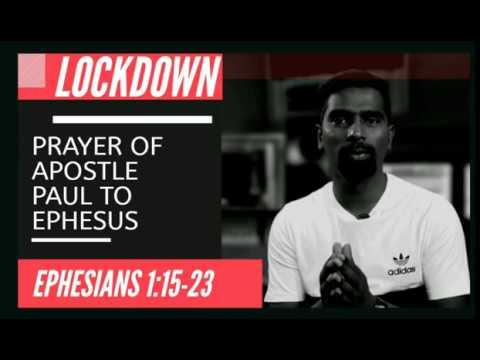 Lockdown Prayer of Apostle Paul | Ephesians 1:15-23 | Ps. Yesupatham