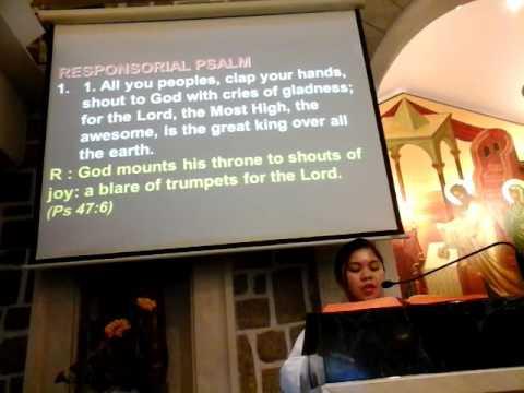 Responsorial Psalm 47:6 God mounts his throne to shouts of joy: a blare of trumpets for the Lord