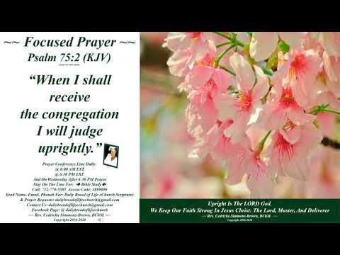 Focused Prayer Psalm 75:2 Rev. Cedricka Simmons-Brown