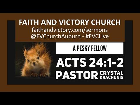A Pesky Fellow - Acts 24:1-2 - Pastor Crystal Krachunis