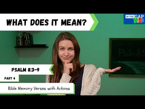 Psalm 8:3-9 | Bible Verses to Memorize for Kids with Actions | Creativity for Kids (Week 4)