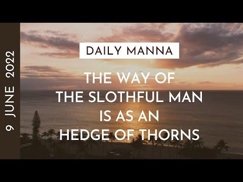 Way Of The Slothful Man Is As An Hedge Of Thorns | Proverbs 15:19 | Daily Manna