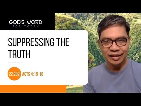 22.202 | Suppressing The Truth | Acts 4:15-18 | God's Word for Today with Pastor Nazario Sinon