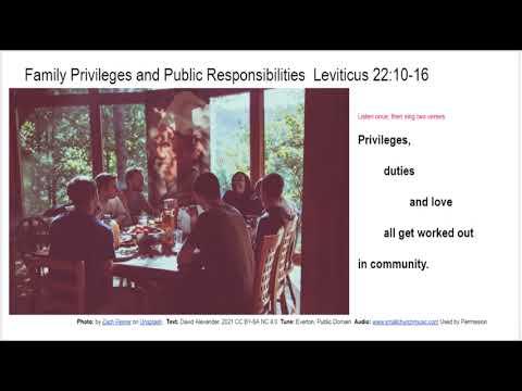 Leviticus 22:10-17   Family Privileges and Public Responsibility