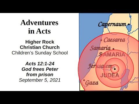 HRCC Children's Sunday School Lesson on Acts 12:1-24 (September 5, 2021)