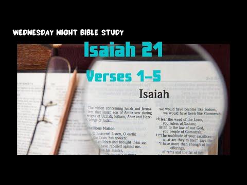 Bible Study- Isaiah 21: 1-5