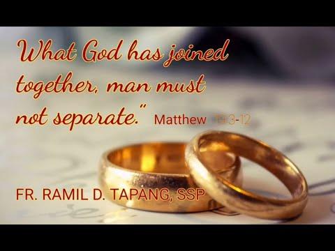 MARRIAGE: What God has joined together, man must not separate (Matthew 19:3-12)