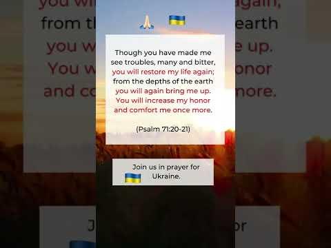 ???? ???????? Join us in prayer for Ukraine with these Bible verses (Psalm 71:20-21)