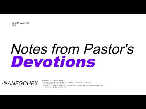 Notes from Pastor's Devotions - Acts 26:16
