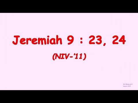 Jeremiah 9 : 23, 24 - Let not the wise boast - w accompaniment (Scripture Memory Song)