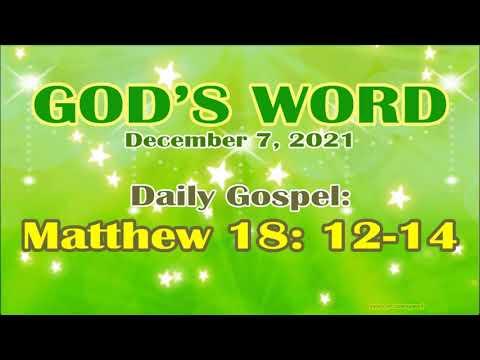 Daily Bible Verse December 7, 2021 Matthew 18: 12-14 God's Word  Bible Reading