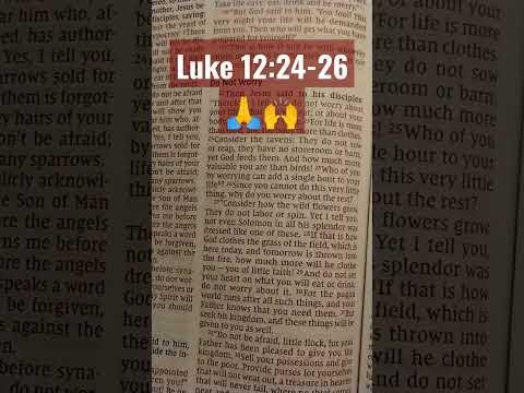 Luke 12:24~26 NIV ***Stop Worrying!/Prayer #ReadTheWordWithVicky