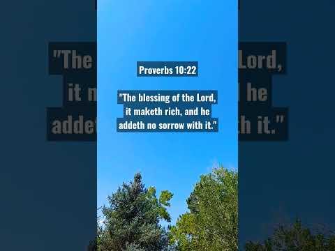 Proverbs 10:22 KJV ????