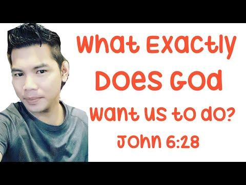 JOHN 6:28  WHAT EXACTLY DOES GOD WANT US  TO DO?