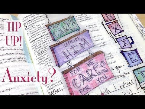 Bible Journaling: Anxiety (Vellum Tip-Up How-To) 1 Peter 5:7