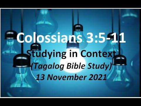 Colossians 3:5-11 Tagalog Bible Study
