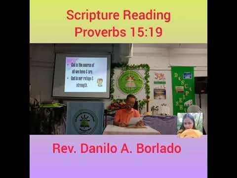 PROVERBS 15:19/WHEN RIGHTEOUS PEOPLE PRAY/REV. DANILO A. BORLADO/DHAY-JOY RUBIDO