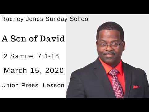 A Son of David, 2 Samuel 7:1-16, March 15, 2020, Sunday school lesson (Union Press)
