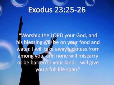 Start your day with Bible verses/Exodus 23:25-26