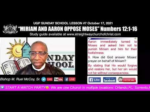 2021-Oct-17 STW New Haven Sunday School "Miriam and Aaron Oppose Moses" Jeremiah 29:1-32
