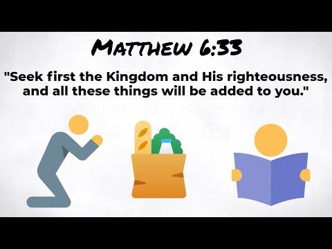 Seek First The Kingdom and His Righteousness: Matthew 6:33