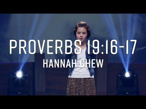Proverbs 19:16-17 | Hannah Chew