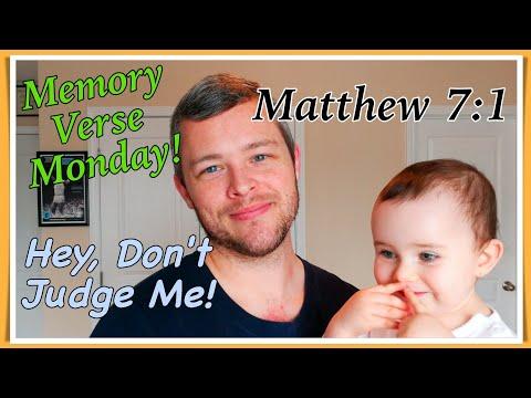 Don't Judge! Matthew 7:1 | Memory Verse Monday!