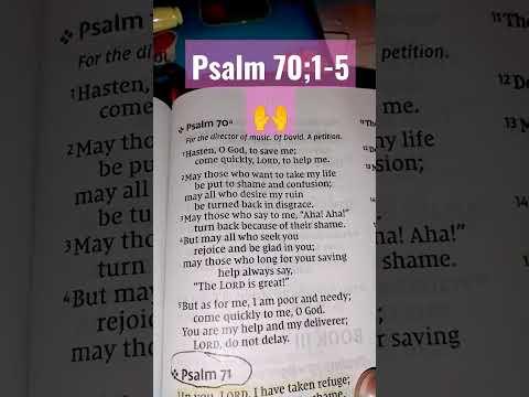 Psalm 70:1-5 NIV **Come quickly Lord! #readthewordwithvicky