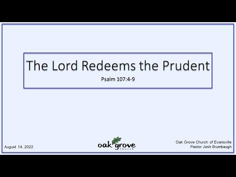 8/14/22 - The Lord Redeems the Prudent  - Psalm 107:4-9
