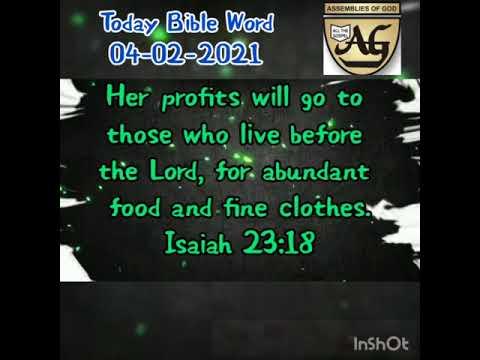 ISAIAH.23:18 - PROMISE OF THE DAY  (04:02:2022)