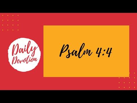 Daily Devotion | 11.05.2020 | Psalm 4:4 | Rev. Dawson Selvarajan
