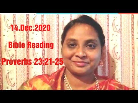 14.Dec.2020 Bible Reading, Proverbs 23:21-25